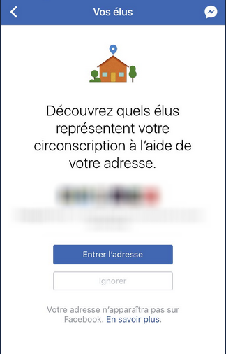 Facebook vous propose de découvrir votre député