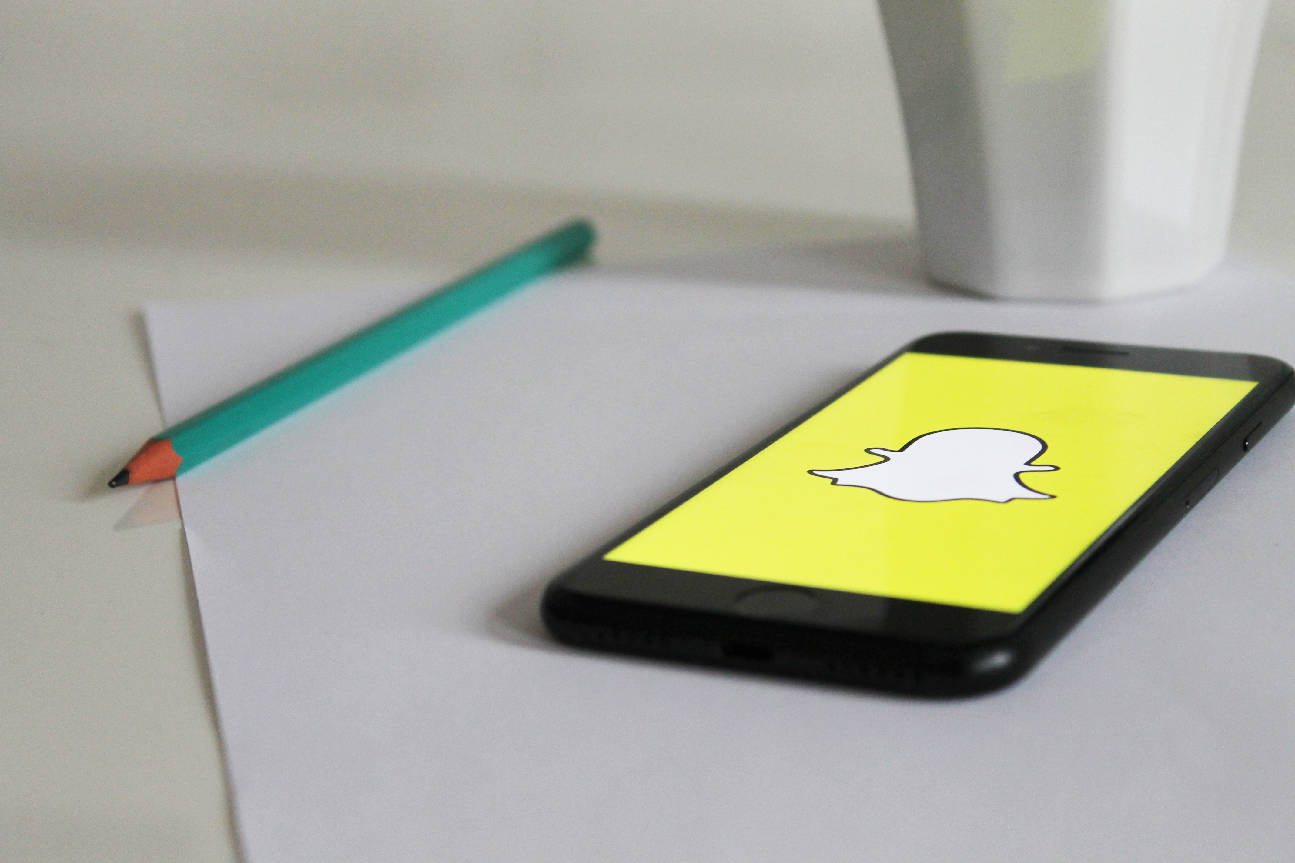 Un smartphone avec Snapchat