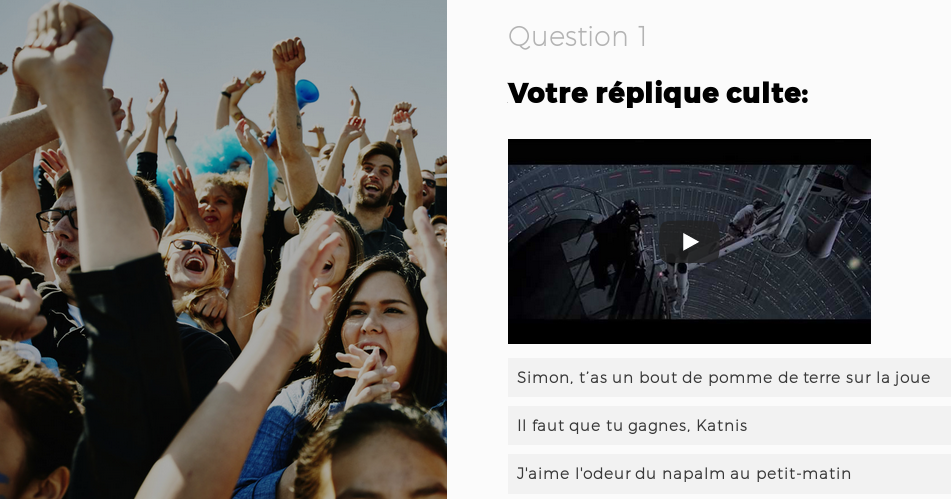 Un exemple de quiz du journal Le Temps.