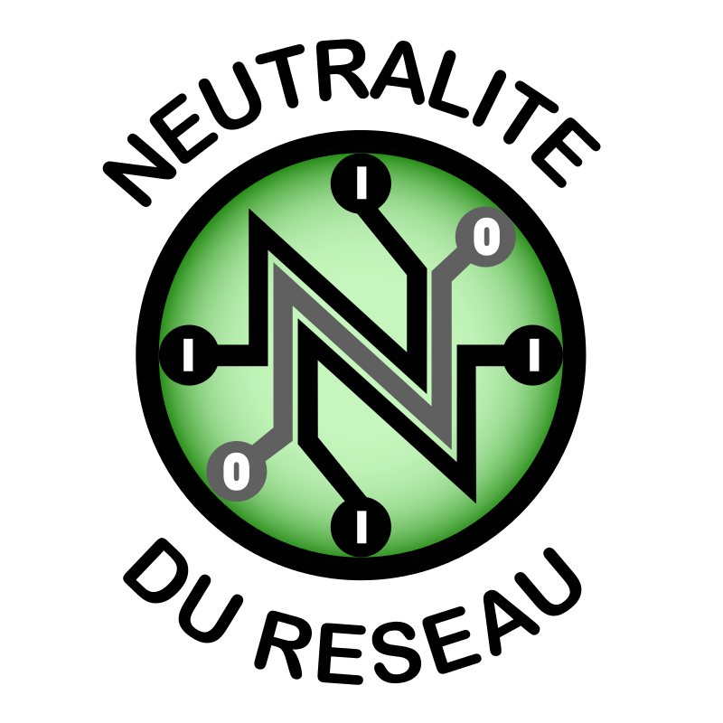 Symbole de la neutralité du Net, en français