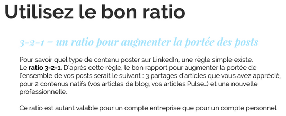 LinkedIn : comment définir le bon ratio entre différents types de posts ? 