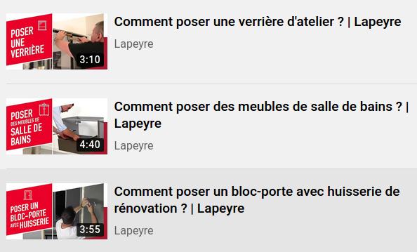 Les marques performantes sur Youtube : l'exemple de Lapeyre