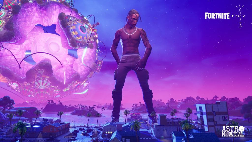 Une image du concert qu'a donné Scott sur Fortnite. Une preuve de plus de la popularité des événements en ligne.