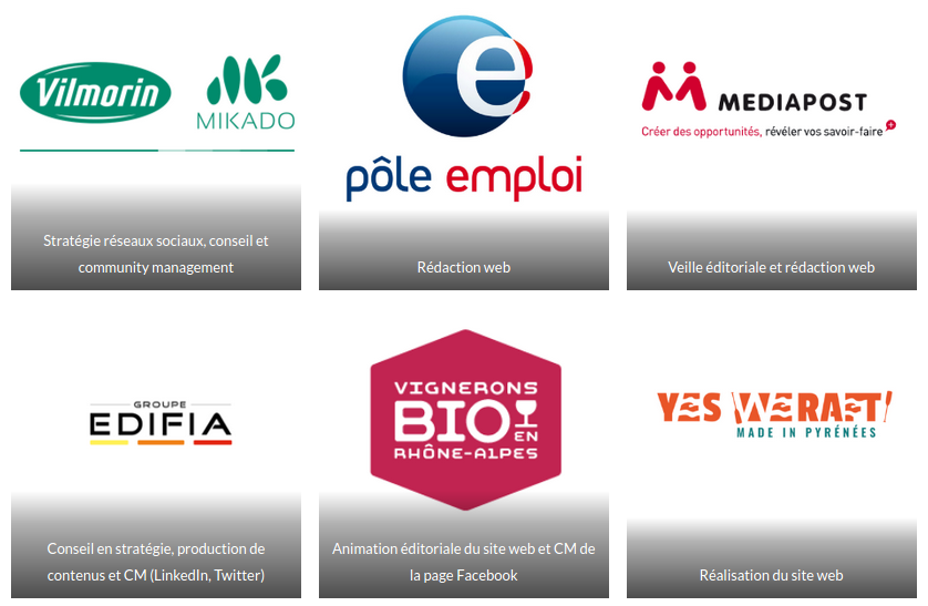 Nos références : Pôle emploi, Vilmorin-Mikado, MEDIAPOST, groupe Edifia.